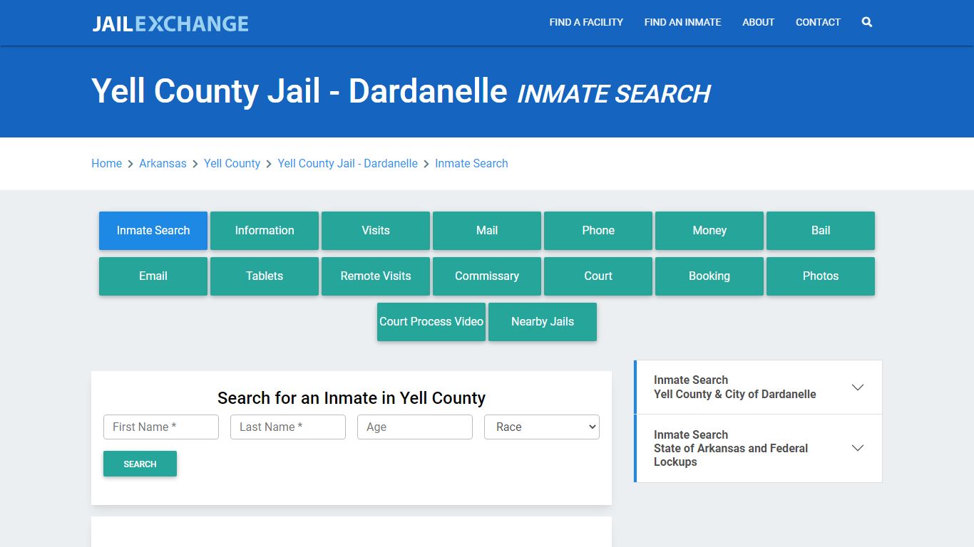 Yell County Jail - Dardanelle, AR Inmate Search: Roster & Mugshots